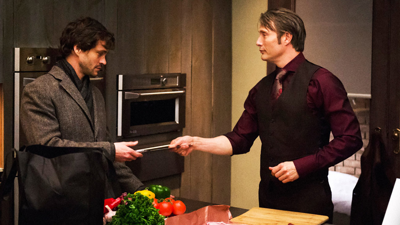 Hannibal, (from left): Hugh Dancy, Mads Mikkelsen, 'Naka-choko', (Season 2, ep. 210, aired May 2, 2014).